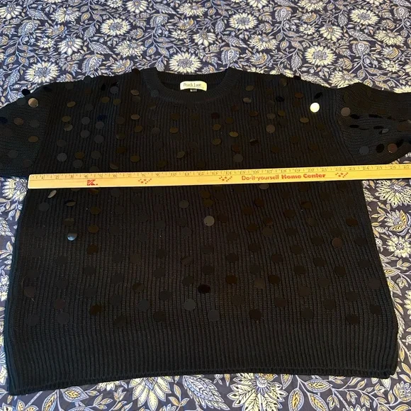 Peach Love California black Sweater size L-XL - Picture 4 of 5